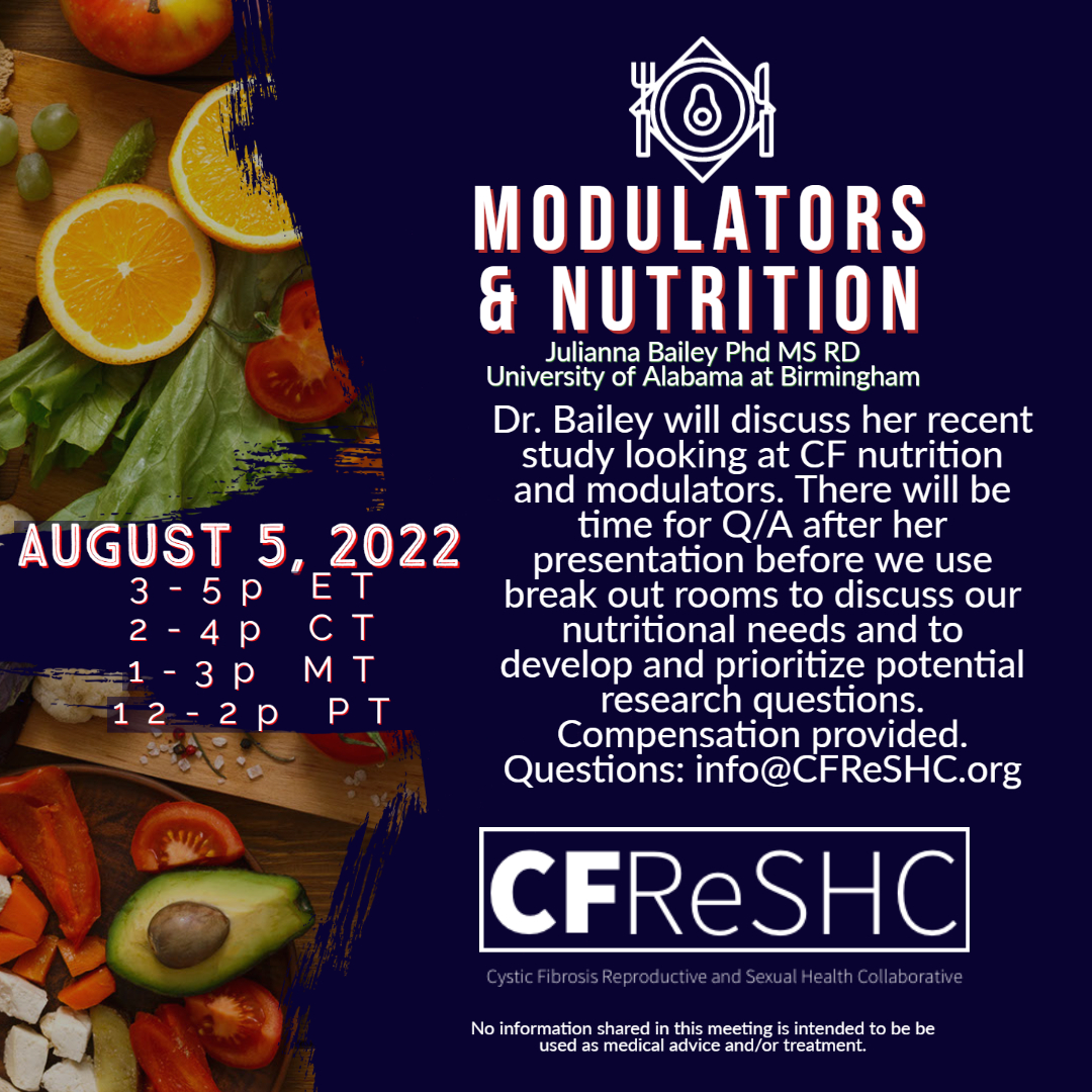 PTF Meeting Summary: Modulators and Nutrition